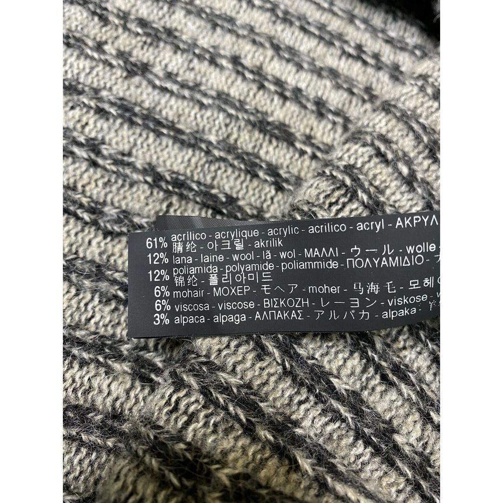 Zara Knit Italian Yarn Striped Knit Poncho - Picture 5 of 5